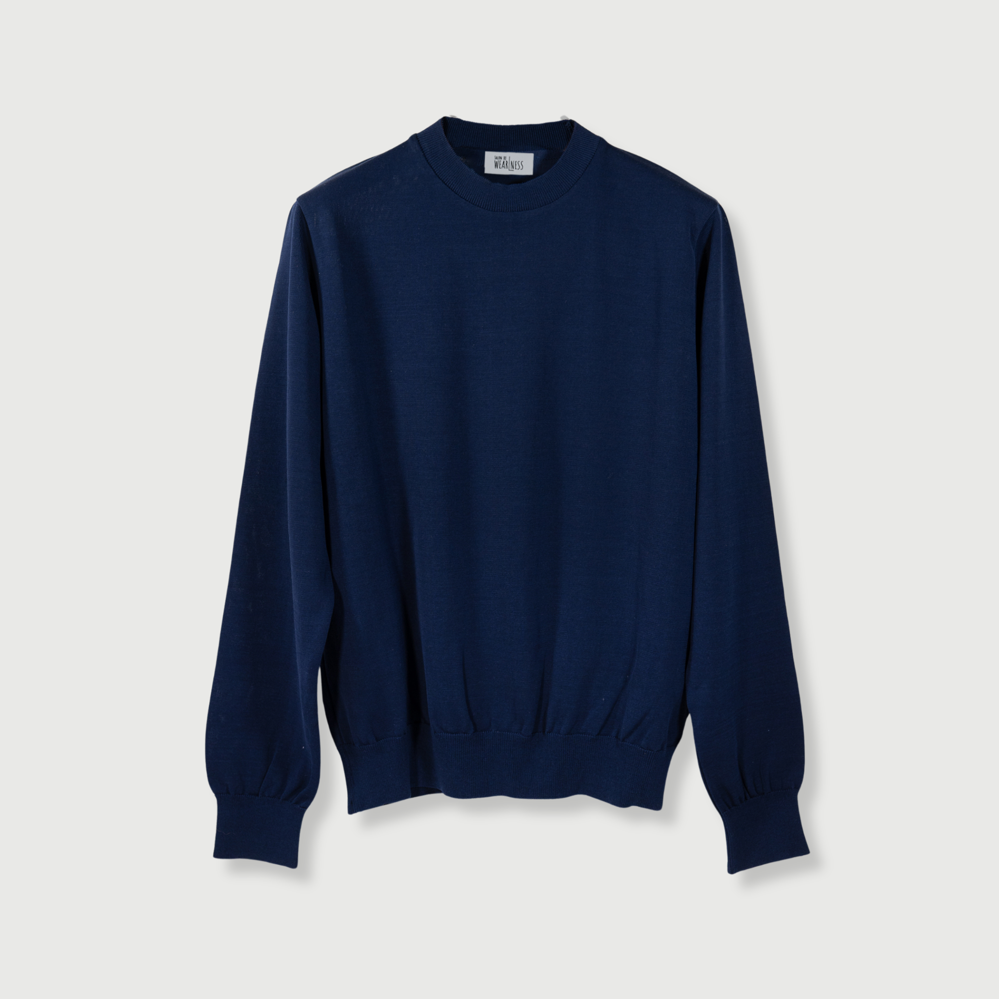 WEARLNESS/Standard Crew-Neck Knit/NAVY WEARLNESS/Standard Crew-Neck Knit/NAVY