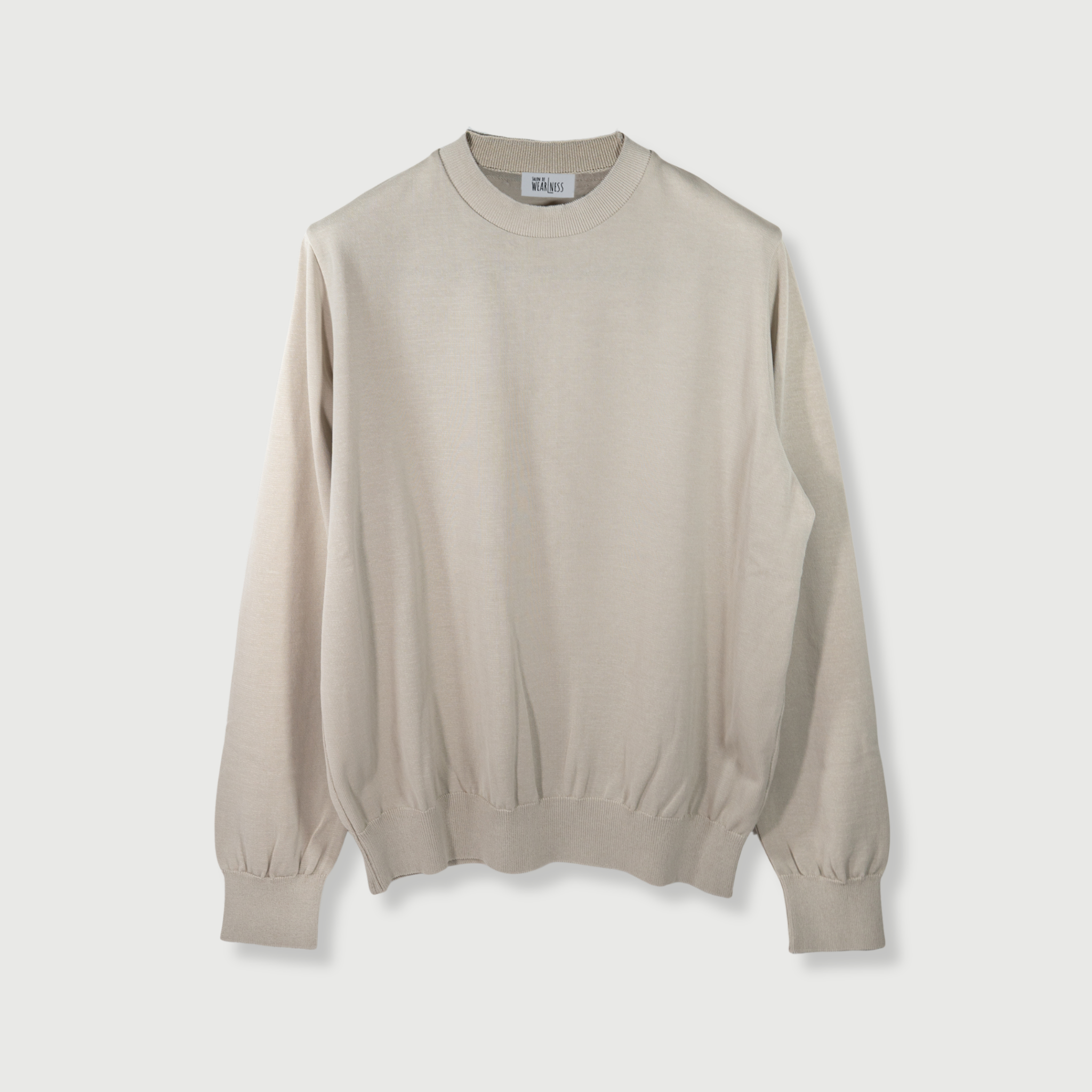 WEARLNESS/Standard Crew-Neck Knit/SAND