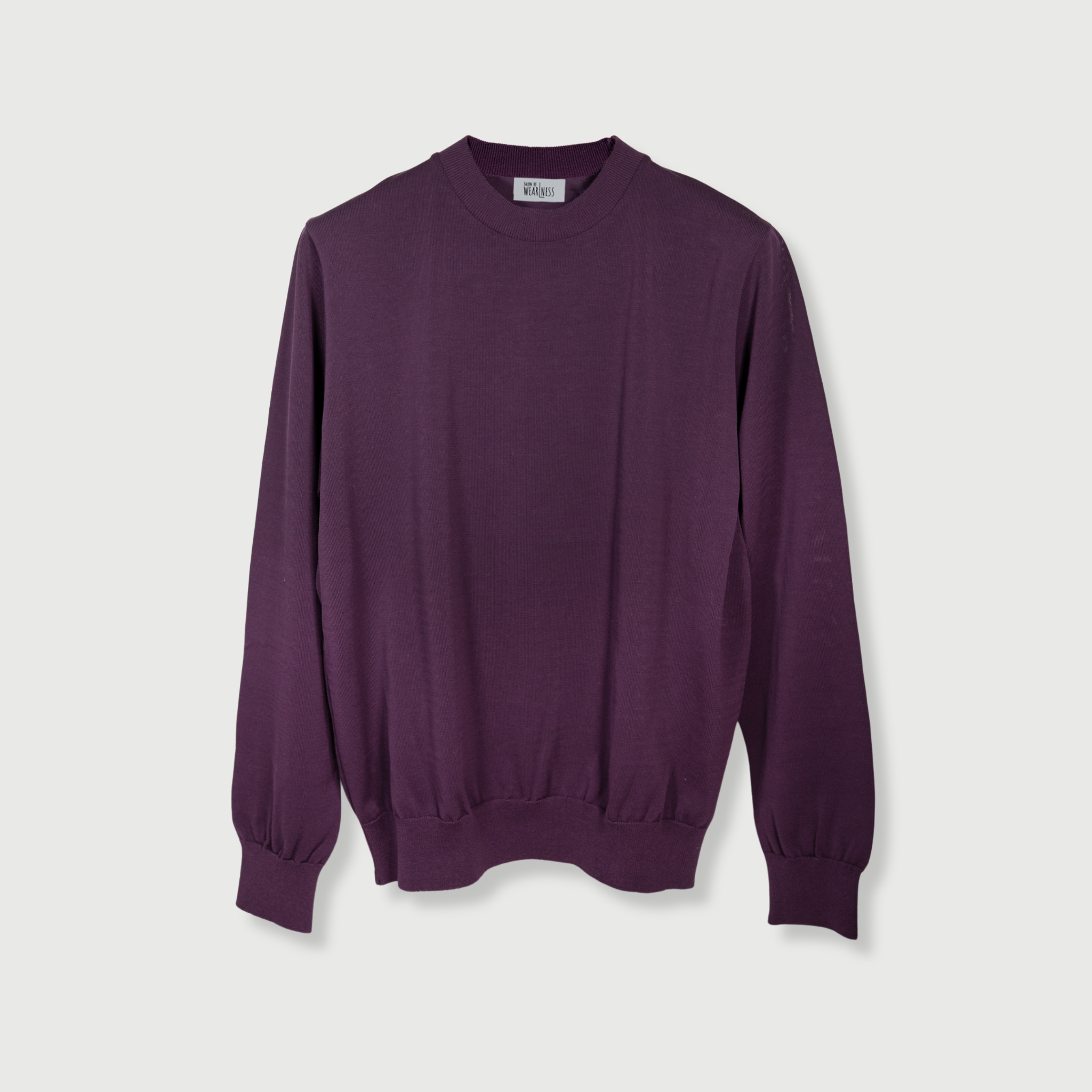 WEARLNESS/Standard Crew-Neck Knit/PURPLE WEARLNESS/Standard Crew-Neck Knit/PURPLE