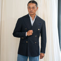 WEARLNESS/Classic Navy Blazer/ William Halstead 70%WOOL x30%MOHAIR