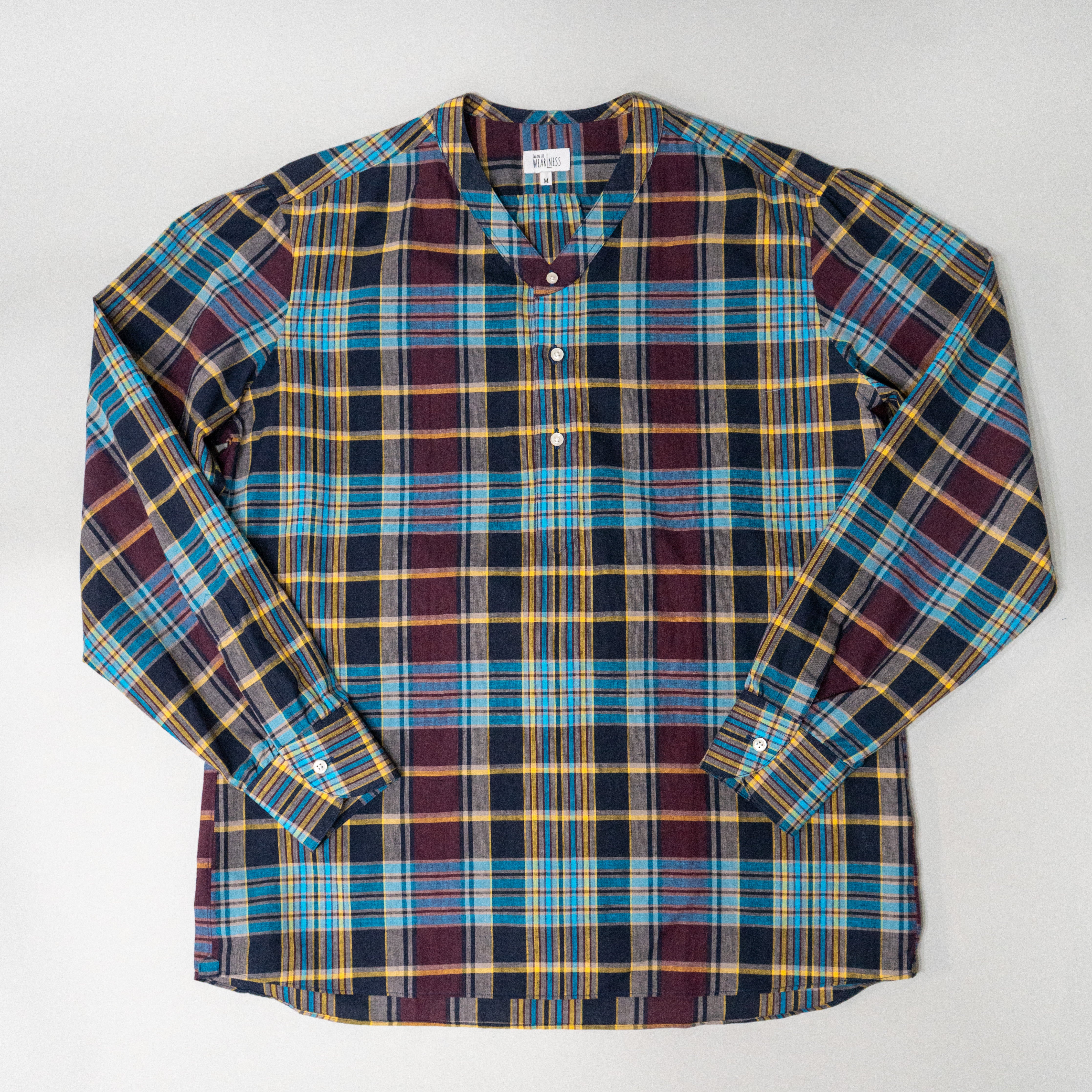 受注生産】WEARLNESS/Madras Check Sleeping Shirts/Purple