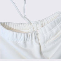 WEARLNESS/Cotton Silk Sweat Trousers/White