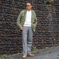 WEARLNESS/Cotton Silk Mock Neck Sweat/White