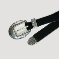 ALBERTO LUTI/Suede Concho Belt/Black