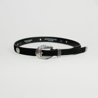 ALBERTO LUTI/Suede Concho Belt/Black