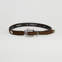 ALBERTO LUTI/Suede Concho Belt/Brown