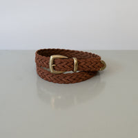 ALBERTO LUTI/Suede Mesh Belt/Brown