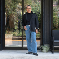 WEARLNESS/Double Pocket Wool Shirt/Black