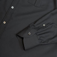 WEARLNESS/Double Pocket Wool Shirt/Black