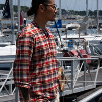 【受注生産】WEARLNESS/Madras Check Sleeping Shirts/Orange