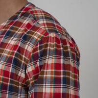 【受注生産】WEARLNESS/Madras Check Sleeping Shirts/Orange