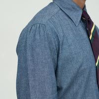 【Order】WEARLNESS/Long point regular collar shirt/FM22104/Chambray
