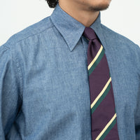 【Order】WEARLNESS/Long point regular collar shirt/FM22104/Chambray