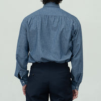 【Order】WEARLNESS/Long point regular collar shirt/FM22104/Chambray
