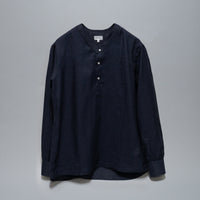 WEARLNESS/Linen Sleeping Shirts/Navy