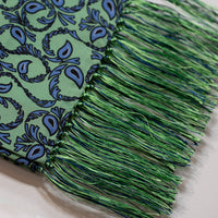 SEVEN FOLD/Paisley Print Scarf/Kelly green