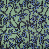 SEVEN FOLD/Paisley Print Scarf/Kelly green