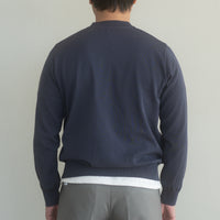 WEARLNESS/Standard Crew-Neck Knit/STEAL GRAY