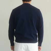 WEARLNESS/Standard Crew-Neck Knit/NAVY