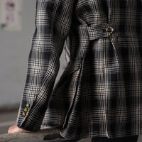 LA FAVOLA/Linen Plaid Bush Jacket