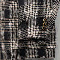 LA FAVOLA/Linen Plaid Bush Jacket