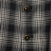LA FAVOLA/Linen Plaid Bush Jacket