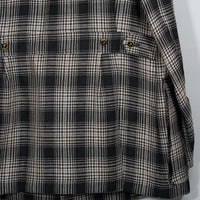 LA FAVOLA/Linen Plaid Bush Jacket