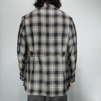 LA FAVOLA/Linen Plaid Bush Jacket