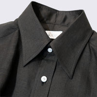 WEARLNESS/Classic Linen Shirt/Black