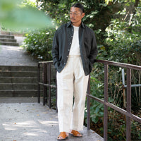 WEARLNESS/Classic Linen Shirt /Dark Green