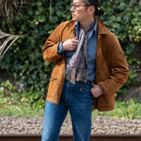 SEVENFOLD/Paisley Print Scarf /Dark pink