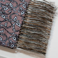 SEVENFOLD/Paisley Print Scarf /Dark pink