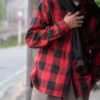 FAR EAST MANUFACTURING/Buffalo Plaid Work Shirts/Red