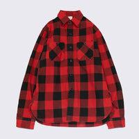 FAR EAST MANUFACTURING/Buffalo Plaid Work Shirts/Red