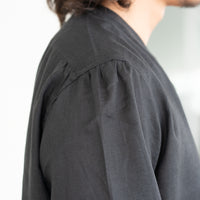WEARLNESS/Linen Sleeping Shirts/Black