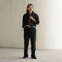 WEARLNESS/Linen Sleeping Shirts/Black