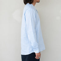 WEARLNESS/Linen Sleeping Shirts/Blue
