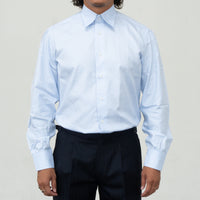 【Order】WEARLNESS/Long point regular collar shirt/Blue