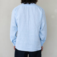 WEARLNESS/Linen Sleeping Shirts/Blue