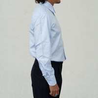 【Order】WEARLNESS/Long point regular collar shirt/Blue