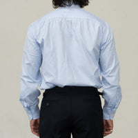 【Order】WEARLNESS/Long point regular collar shirt/Blue