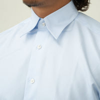 【Order】WEARLNESS/Long point regular collar shirt/FM12834/Gray Stripe