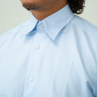 【Order】WEARLNESS/Long point regular collar shirt/Blue