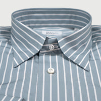 【Order】WEARLNESS/Long point regular collar shirt/FM12835/Blue Stripe