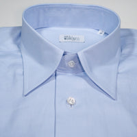 【Order】WEARLNESS/Long point regular collar shirt/Blue