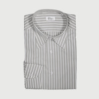 【Order】WEARLNESS/Long point regular collar shirt/FM12834/Gray Stripe
