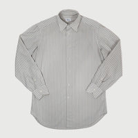 【Order】WEARLNESS/Long point regular collar shirt/FM12834/Gray Stripe