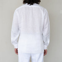 WEARLNESS/Linen Sleeping Shirts/White