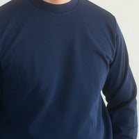 WEARLNESS/Standard Crew-Neck Knit/NAVY