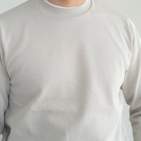 WEARLNESS/Standard Crew-Neck Knit/SAND